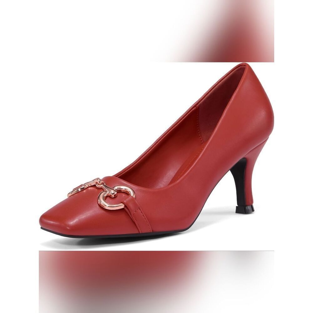 (79-4698) Coutgo Women's Square Toe Pump Sz 5